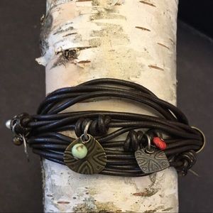 Vintage Silpada Leather Cha-Cha Bracelet